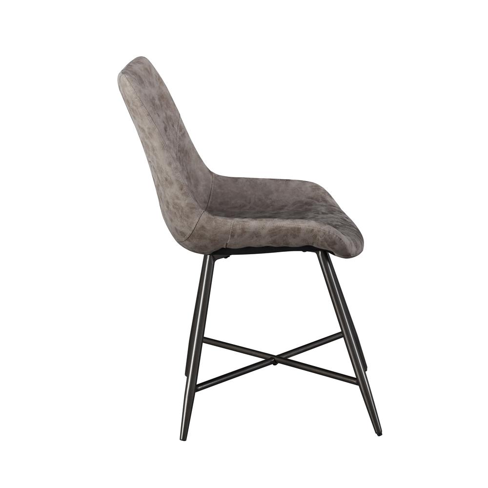 Romona Brown Vegan Leather Side Chair. Picture 4