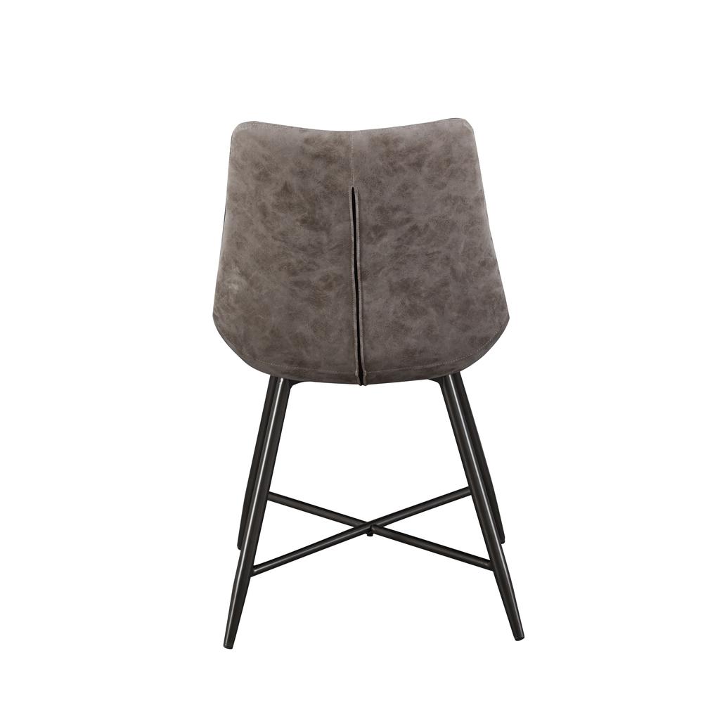 Romona Brown Vegan Leather Side Chair. Picture 5