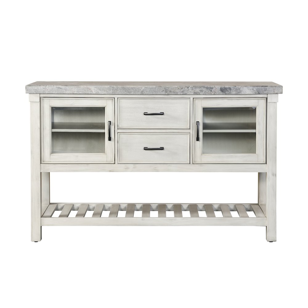 Canova Gray Marble Top Server. Picture 1