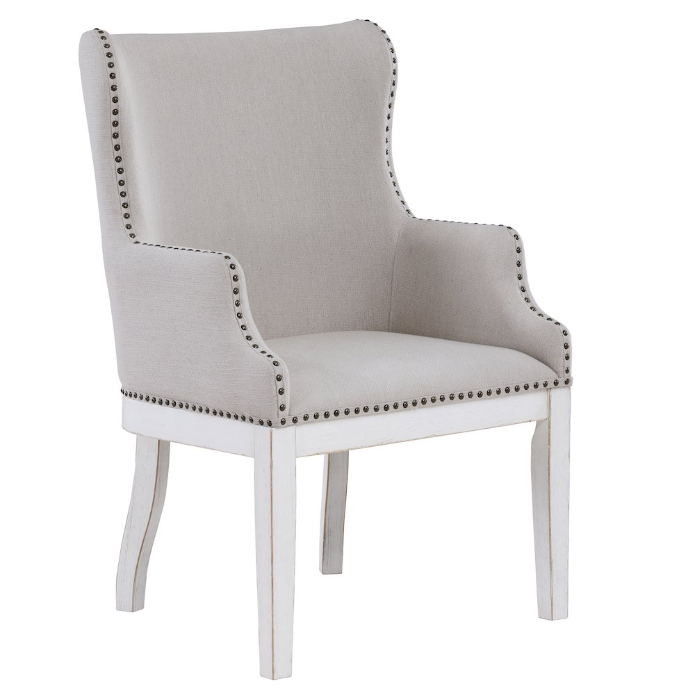 Warren Arm Chair, White. Picture 1