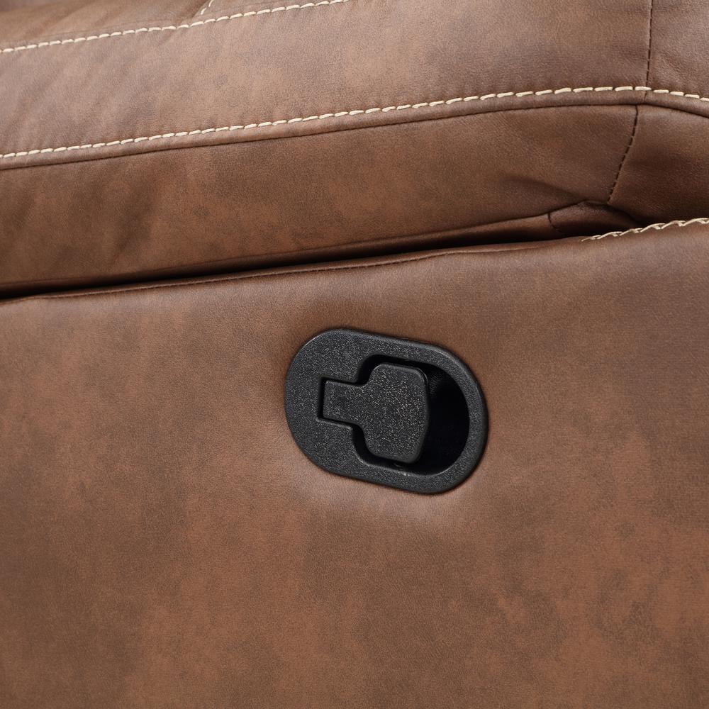 Rudger Manual Motion Loveseat Brown. Picture 3