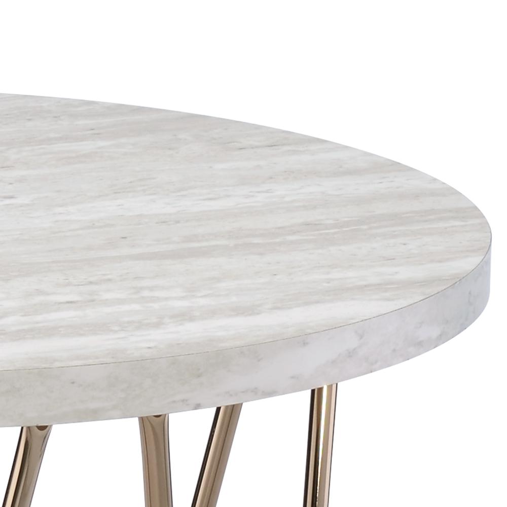 Rowyn Faux Marble Top End Table. Picture 4