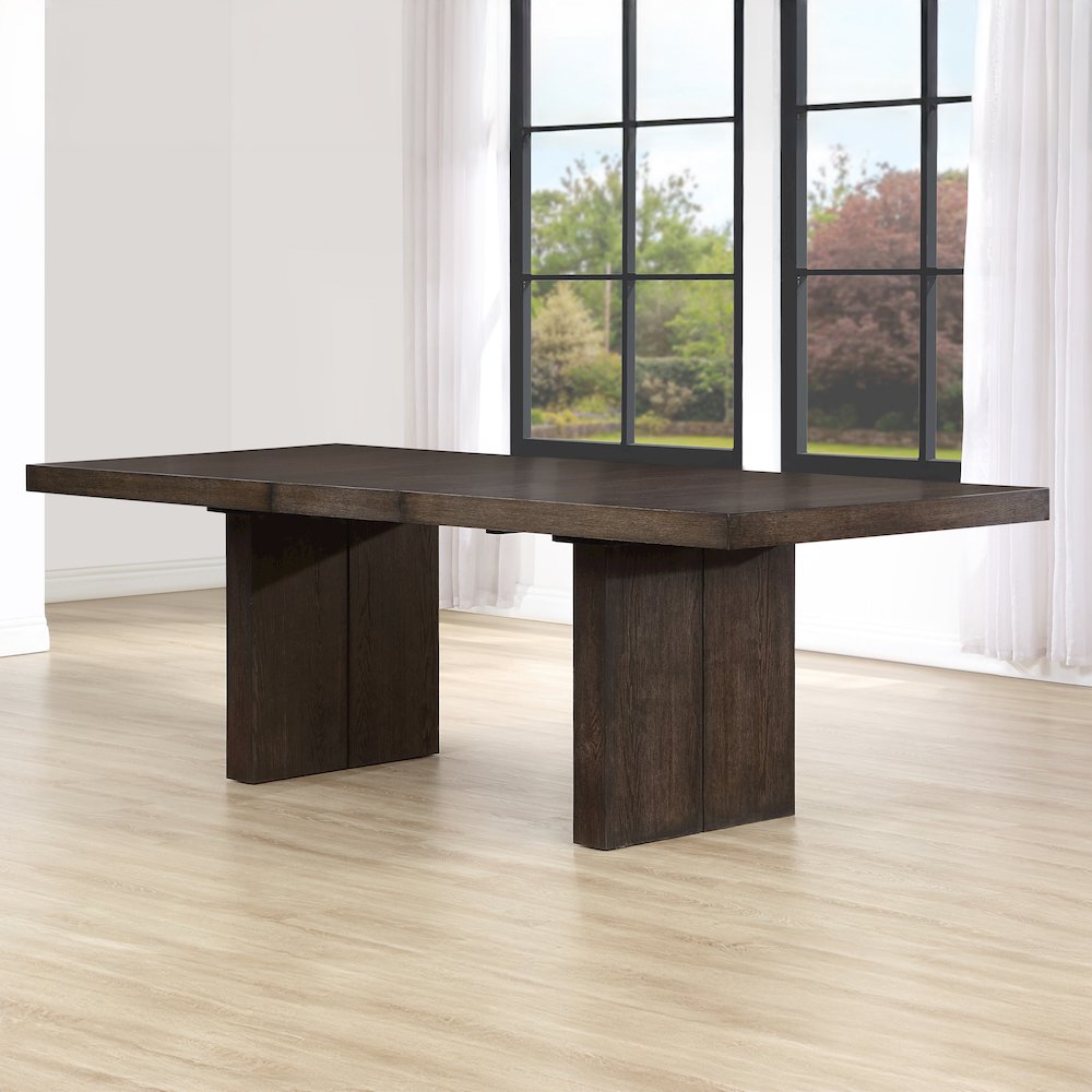 Evan 78-96 inch Dining Table with 18" Leaf. Picture 4
