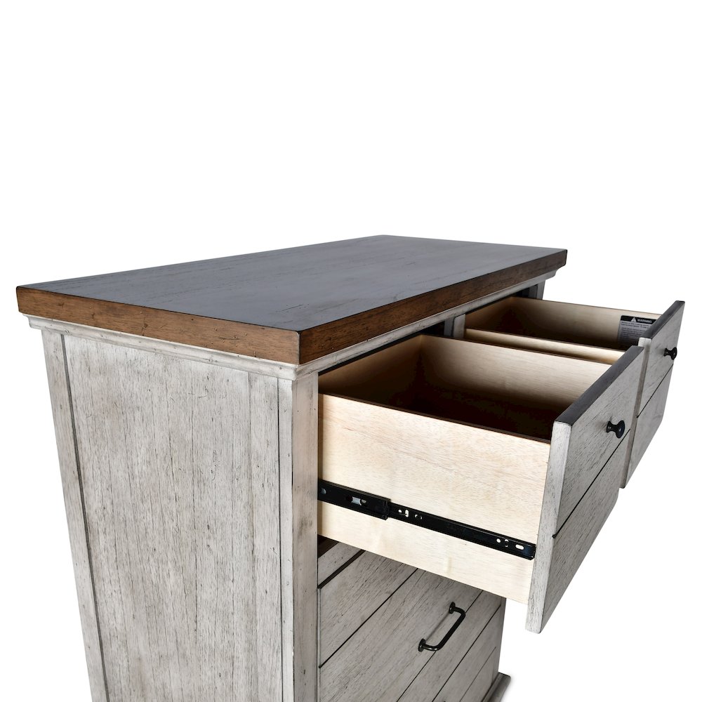 Bear Creek Five Drawer Chest. Picture 4