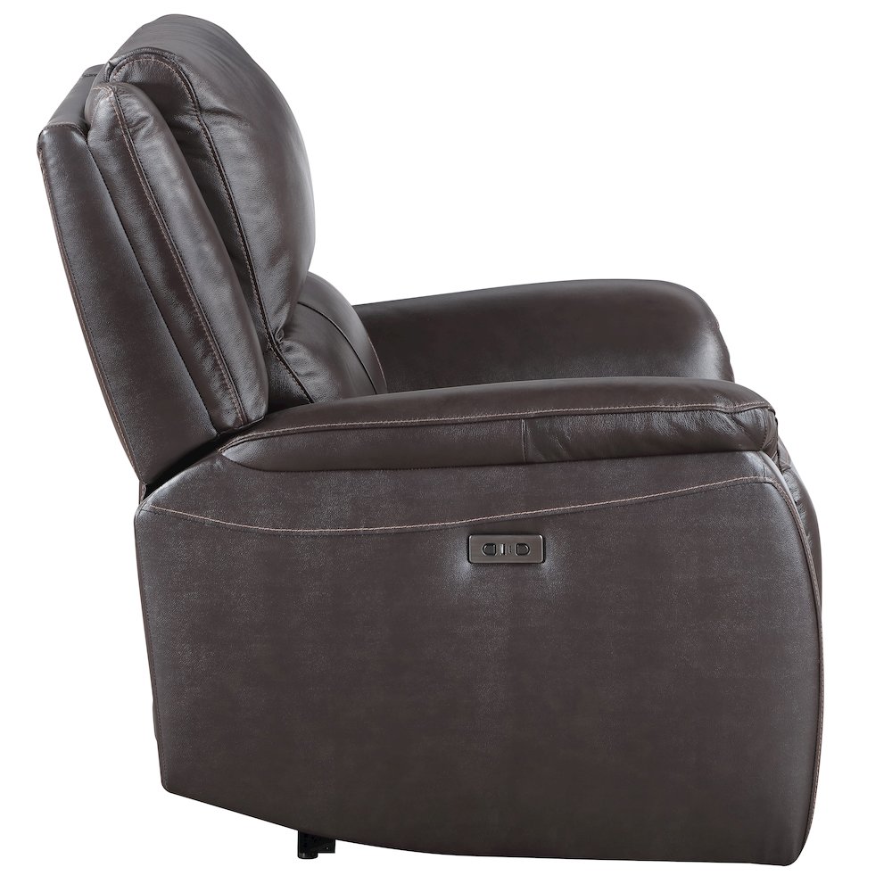 Alexandria PWR Recliner Chocolate. Picture 3
