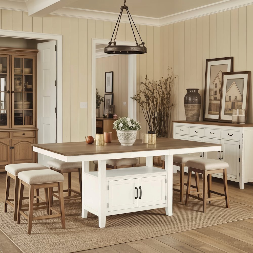 Counter Height Dining Table with Storage Counter Height Kitchen Table. Picture 2