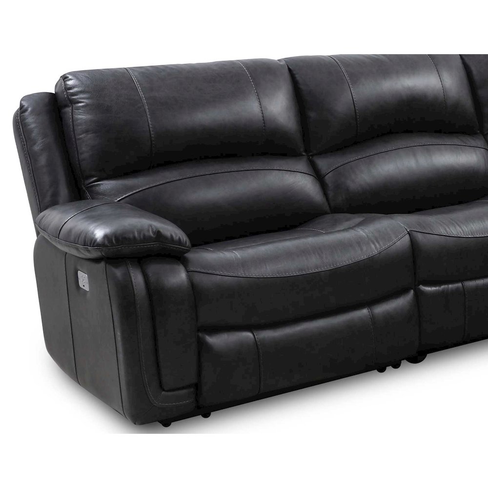 Denver LAF Dual Power Recliner Charcoal. Picture 1