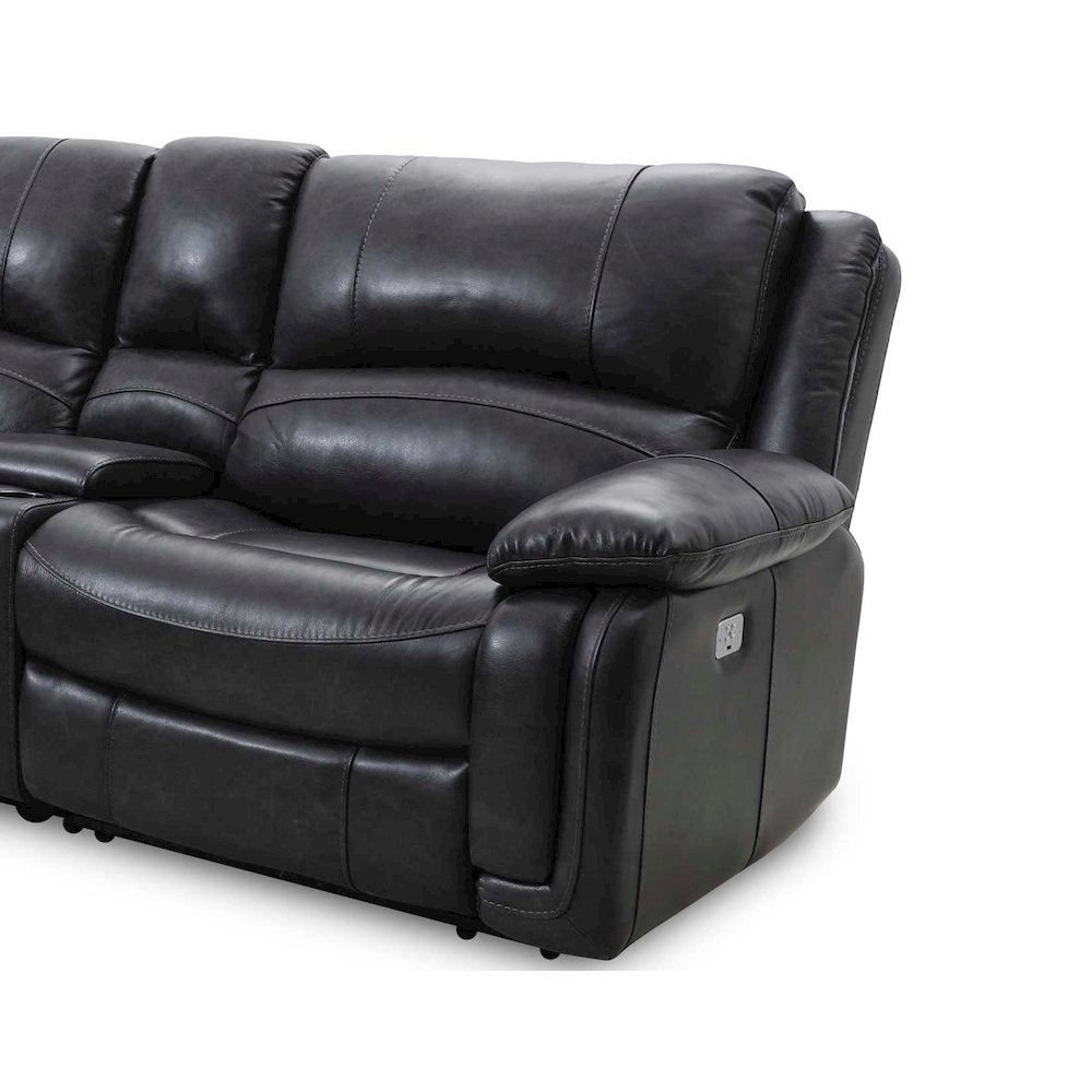 Denver RAF Dual Power Recliner Charcoal. Picture 1