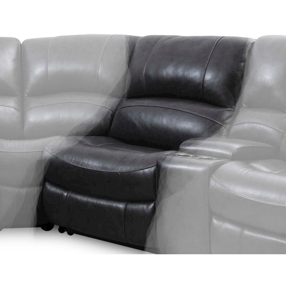 Denver Armless Dual Power Recliner Chair Charcoal. Picture 1