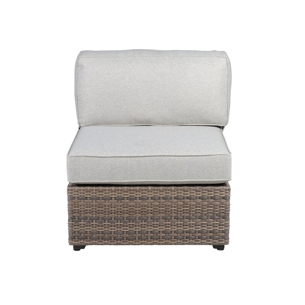 Tamyra Wicker Patio Armless Chairs (Set of 2). Picture 5