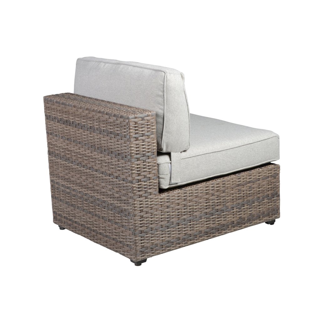 Tamyra Wicker Patio Armless Chairs (Set of 2). Picture 3