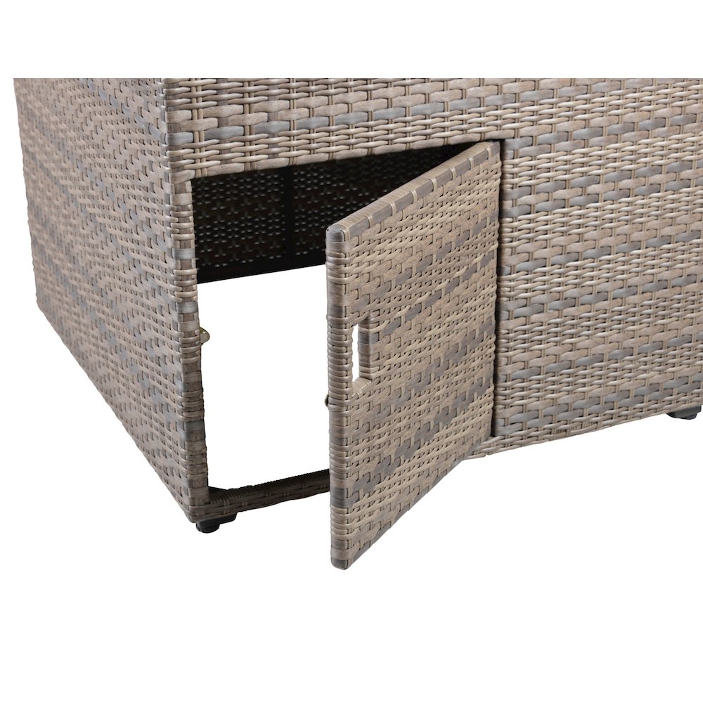 Tamyra Corner Side Table & Ottoman. Picture 5