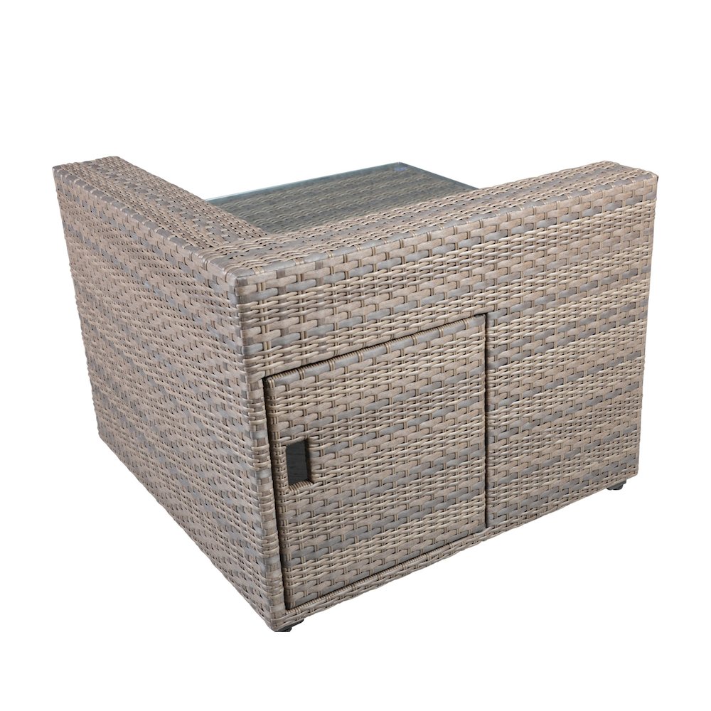 Tamyra Corner Side Table & Ottoman. Picture 6