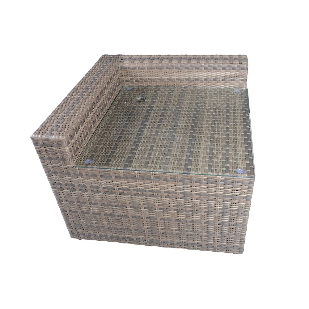 Tamyra Corner Side Table & Ottoman. Picture 8