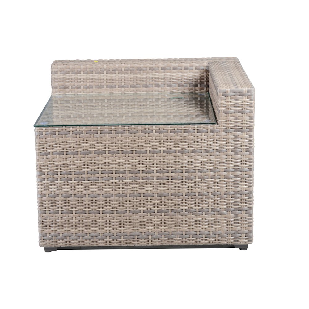 Tamyra Corner Side Table & Ottoman. Picture 12