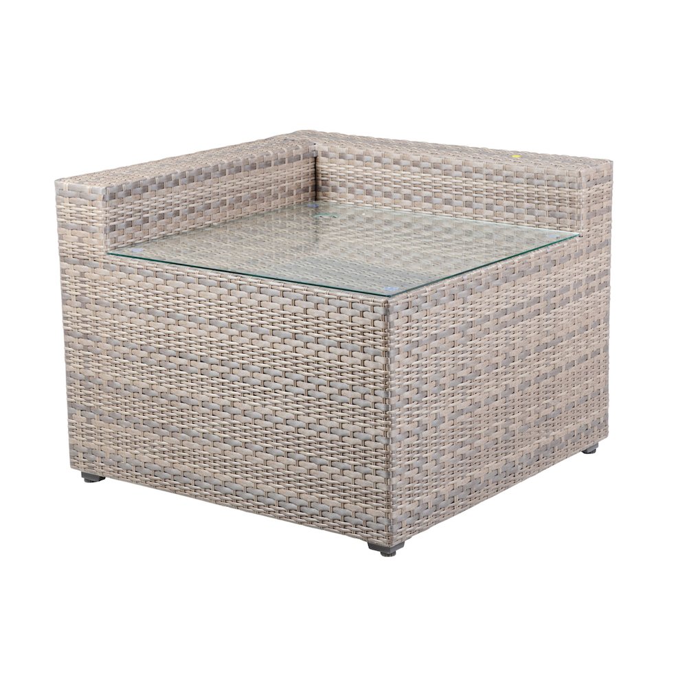 Tamyra Corner Side Table & Ottoman. Picture 13
