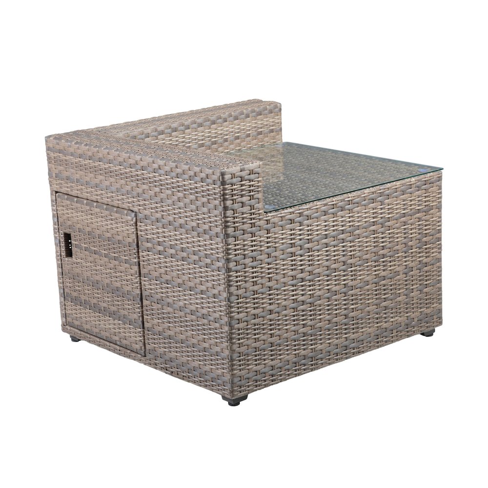 Tamyra Corner Side Table & Ottoman. Picture 16