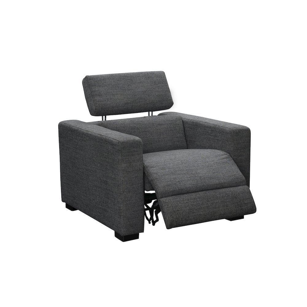 Zara Power Reclining Chair - Charcoal. Picture 1