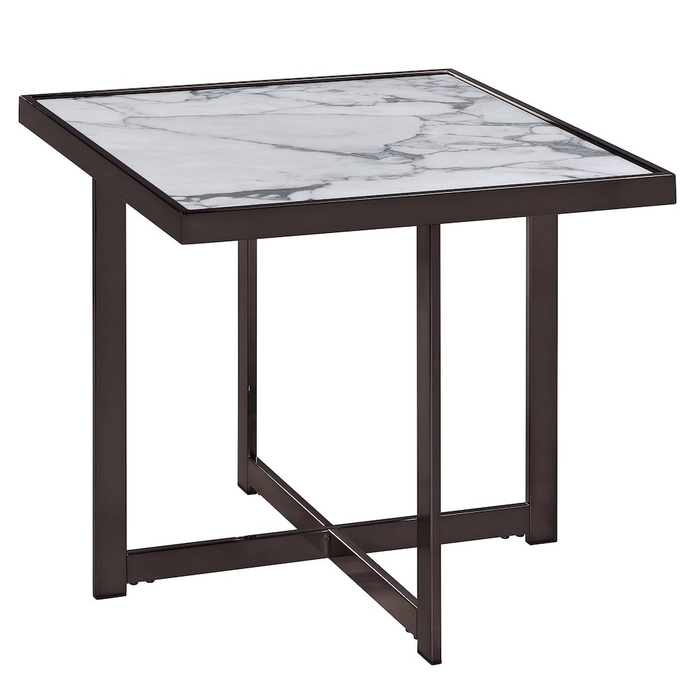 Kayley Sintered Stone Square End Table. Picture 3