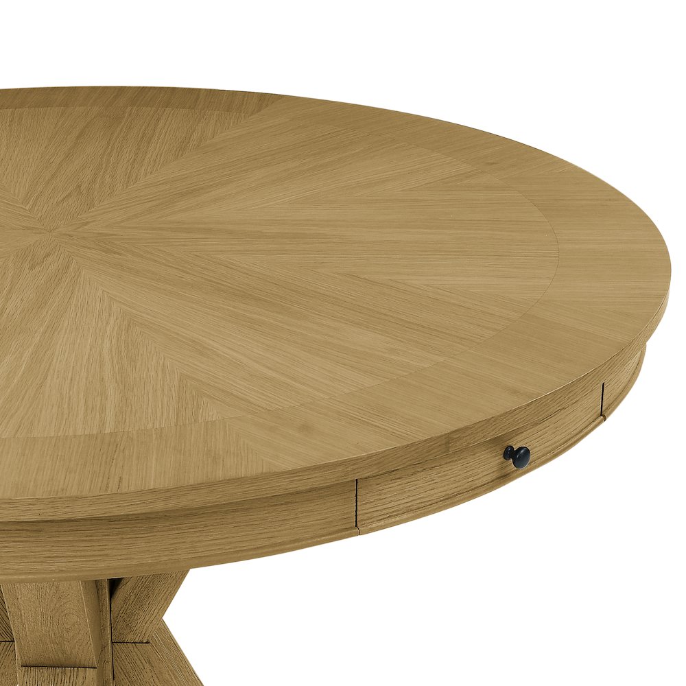 Rylie Counter Table & 4 Swivel Counter Chairs, Natural Finish. Picture 9