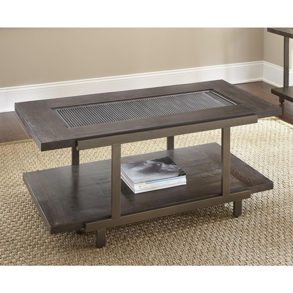 Cocktail Table with casters, Smoky Brown. Picture 1