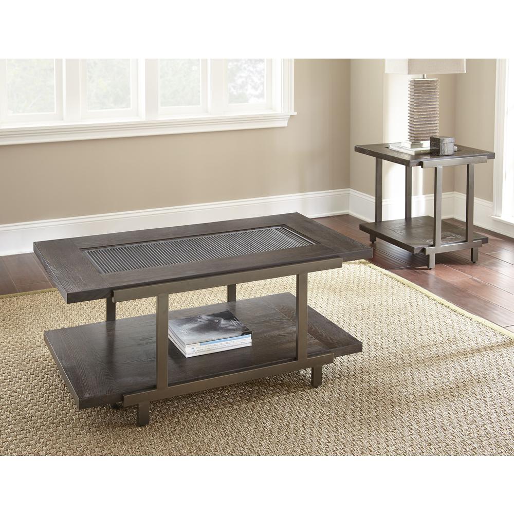 Cocktail Table with casters, Smoky Brown. Picture 3