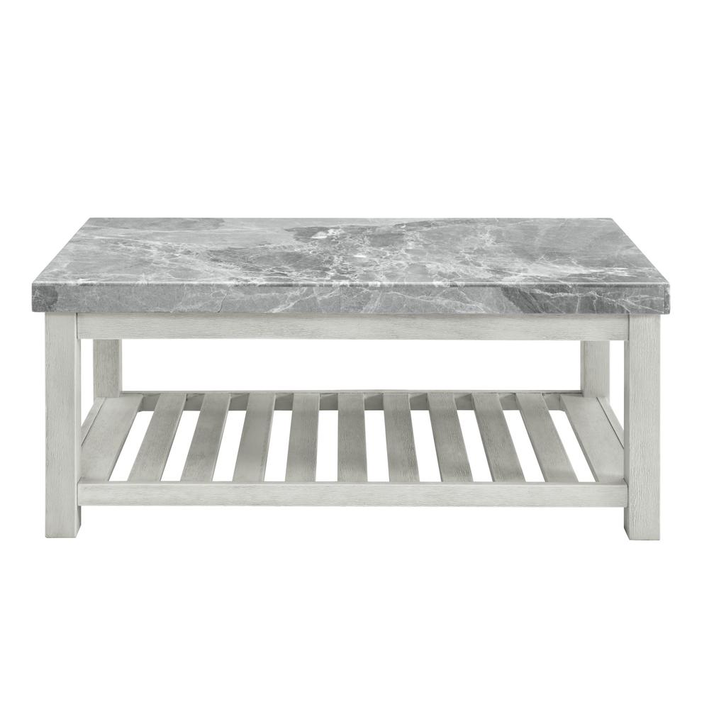 Canova Gray Marble Top Cocktail Table. Picture 1