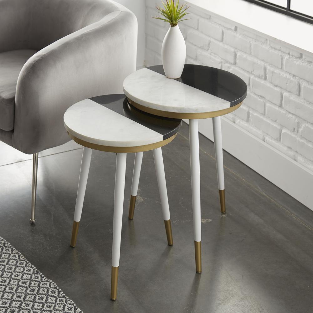 Taj 2-Pack Marble Top Side Tbls. Picture 2