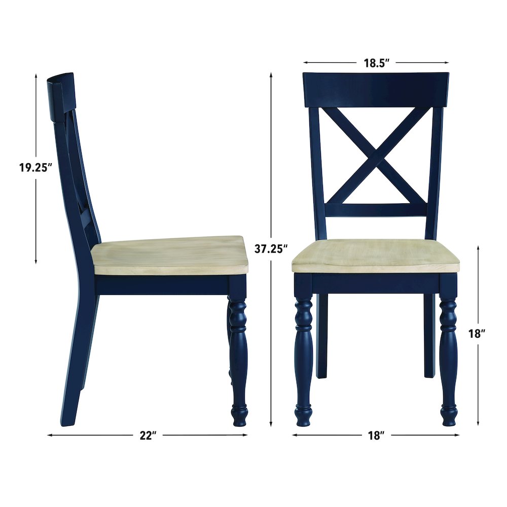 Darcy Blue Side Chair. Picture 8