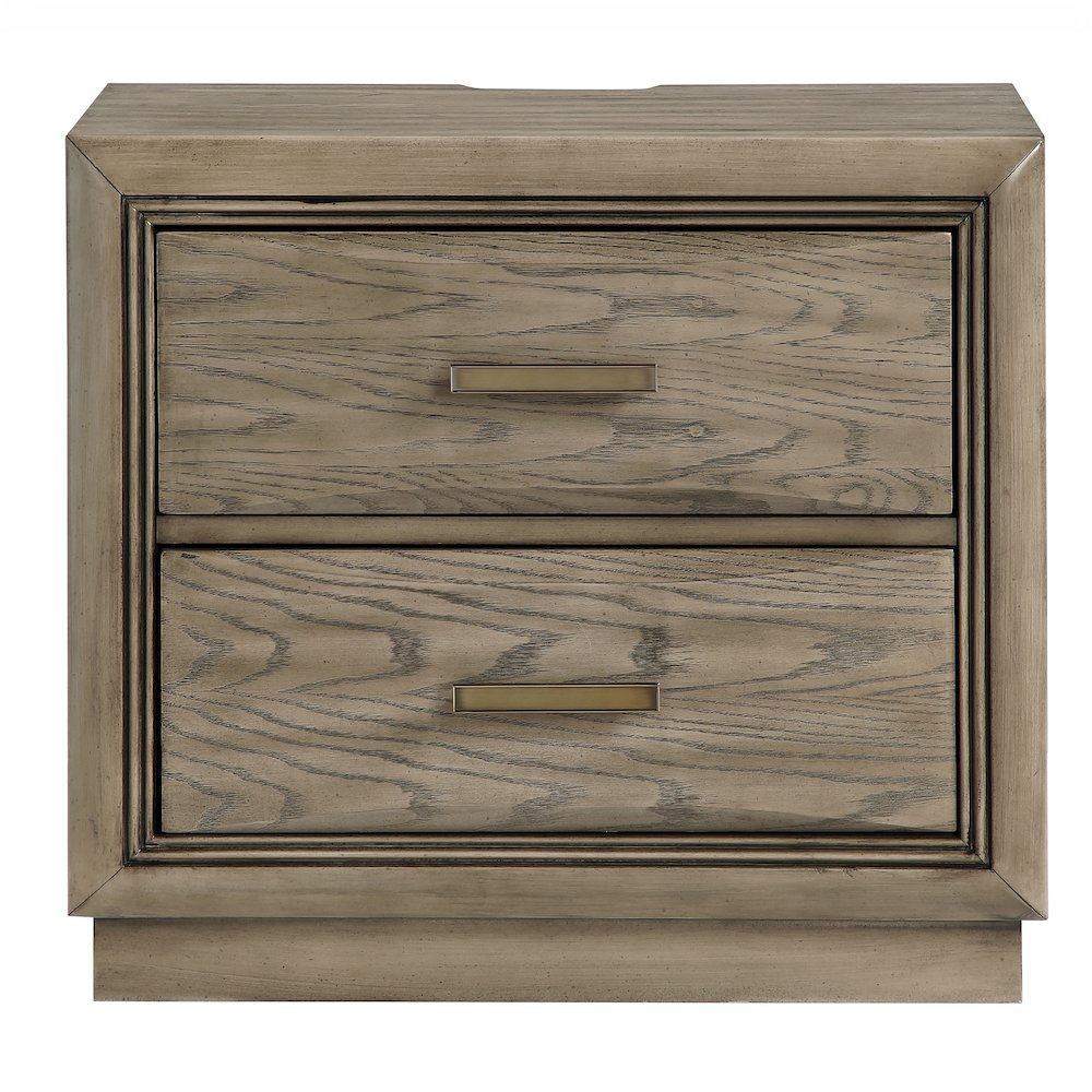 2-Drawer NightstandExpertly crafted from oak veneers, solid Asian hardwoods. Picture 2