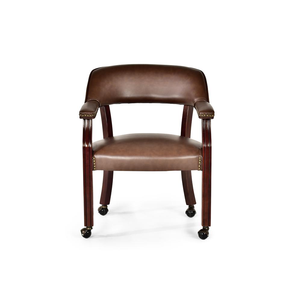 Tournament Captains Chair w/Casters, Brown. Picture 2