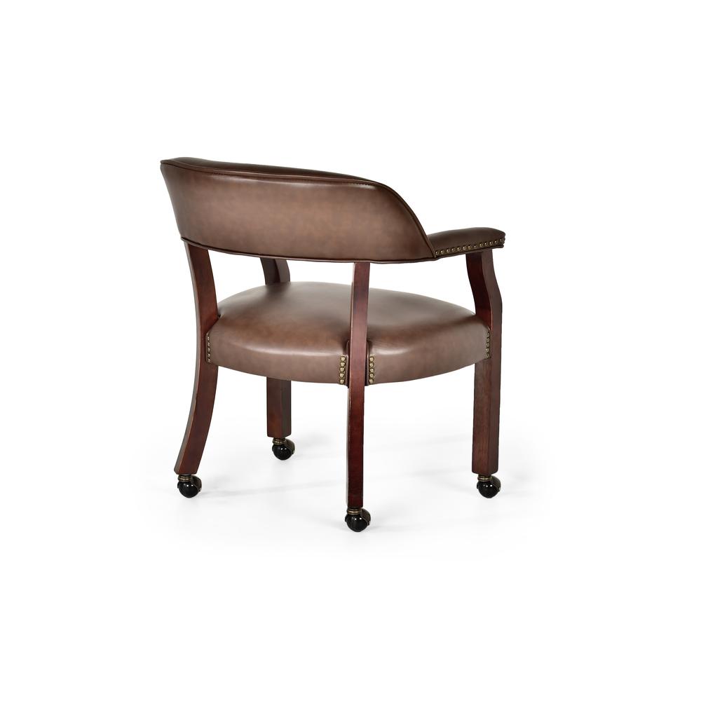 Tournament Captains Chair w/Casters, Brown. Picture 4