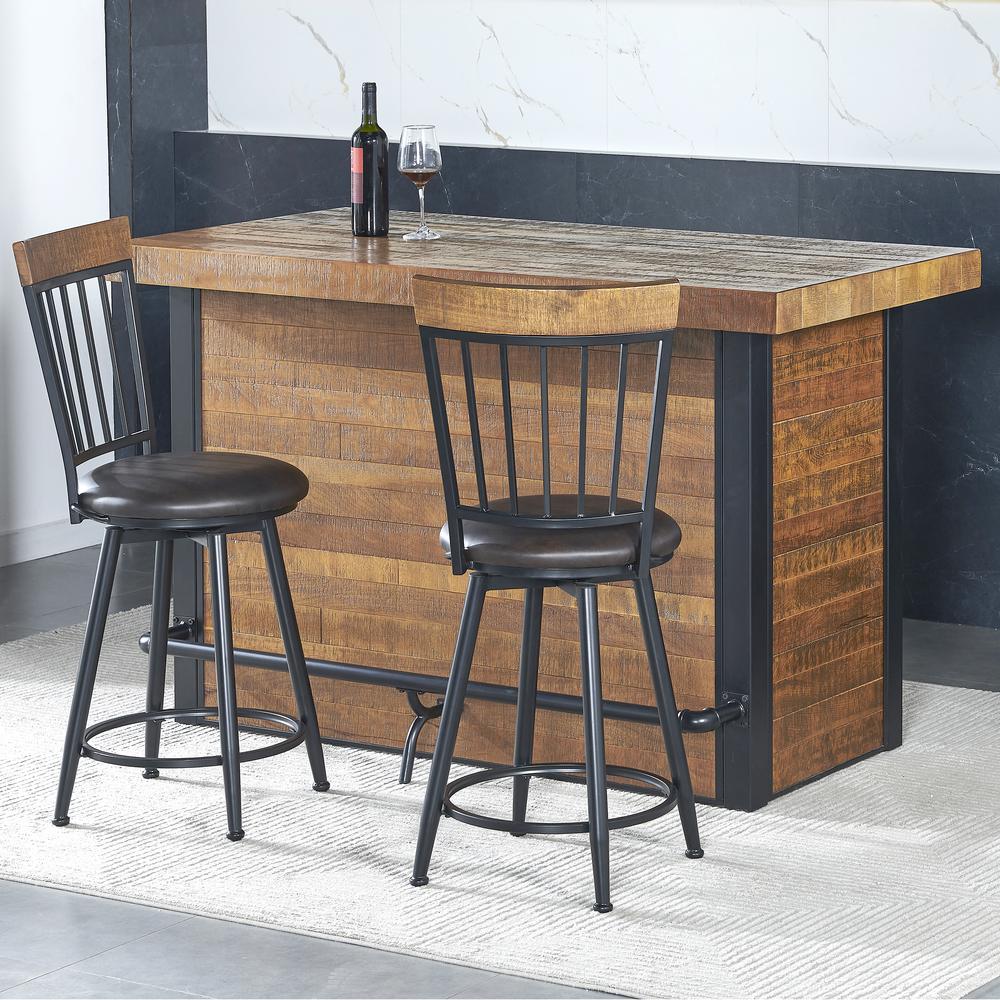 Tyler 24 inch Swivel Bar & Counter Stool with Footrest. Picture 4