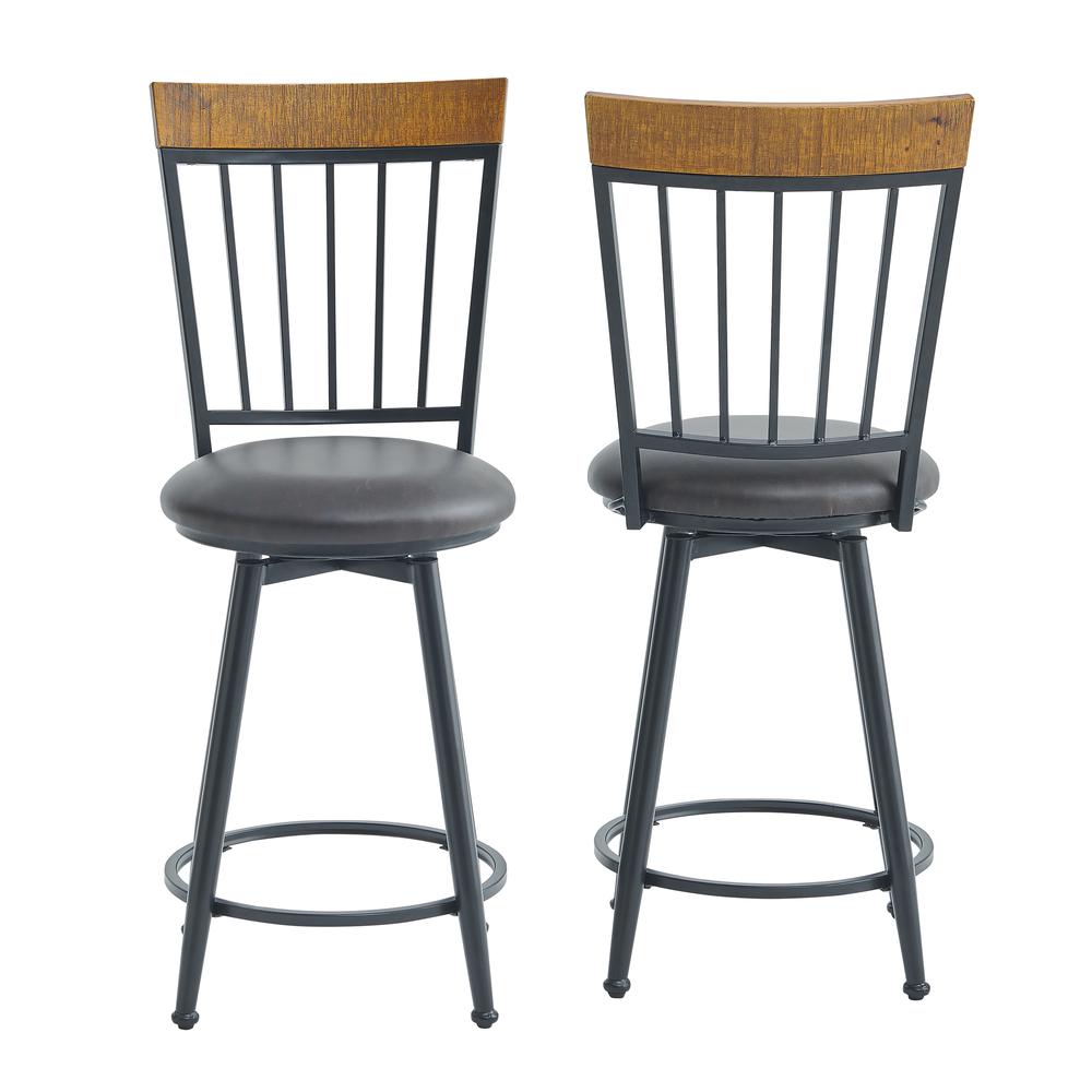 Tyler 24 inch Swivel Bar & Counter Stool with Footrest. Picture 9