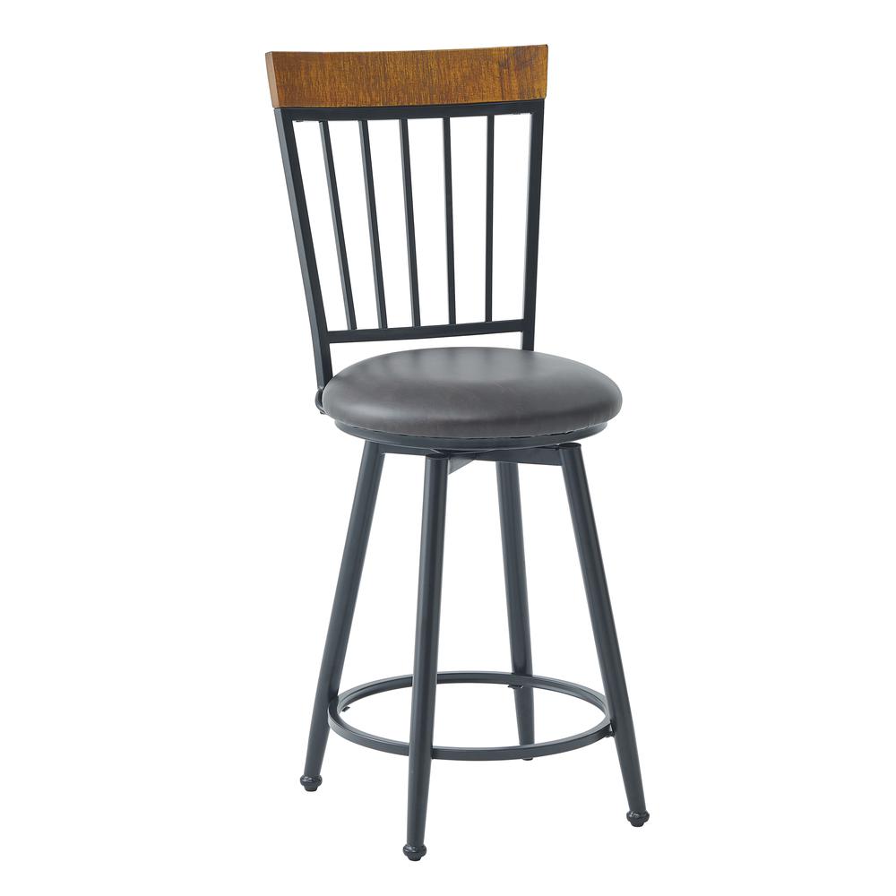 Tyler 24 inch Swivel Bar & Counter Stool with Footrest. Picture 10