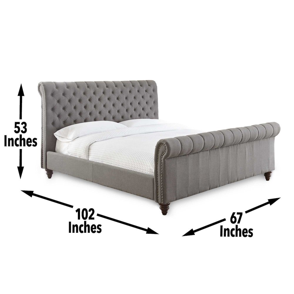 Swanson Queen Bed Gray. Picture 8