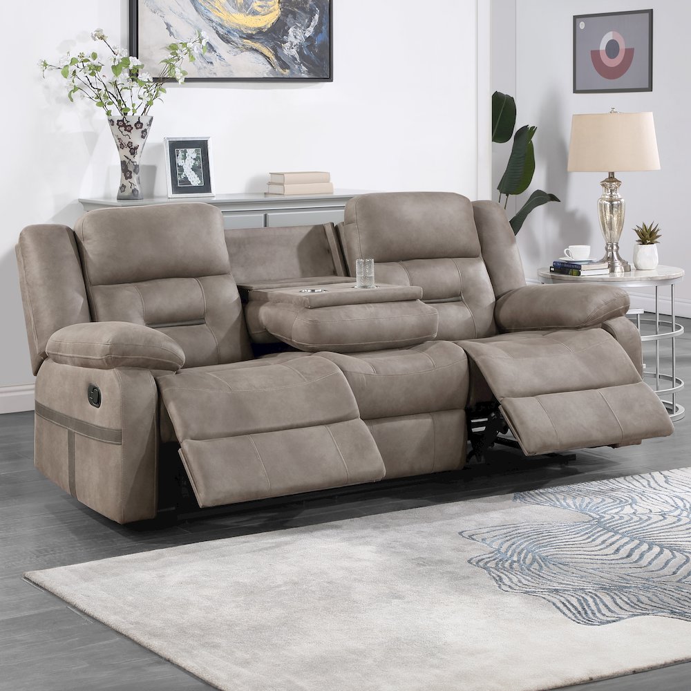 Abilene Tan Manual Sofa. Picture 7