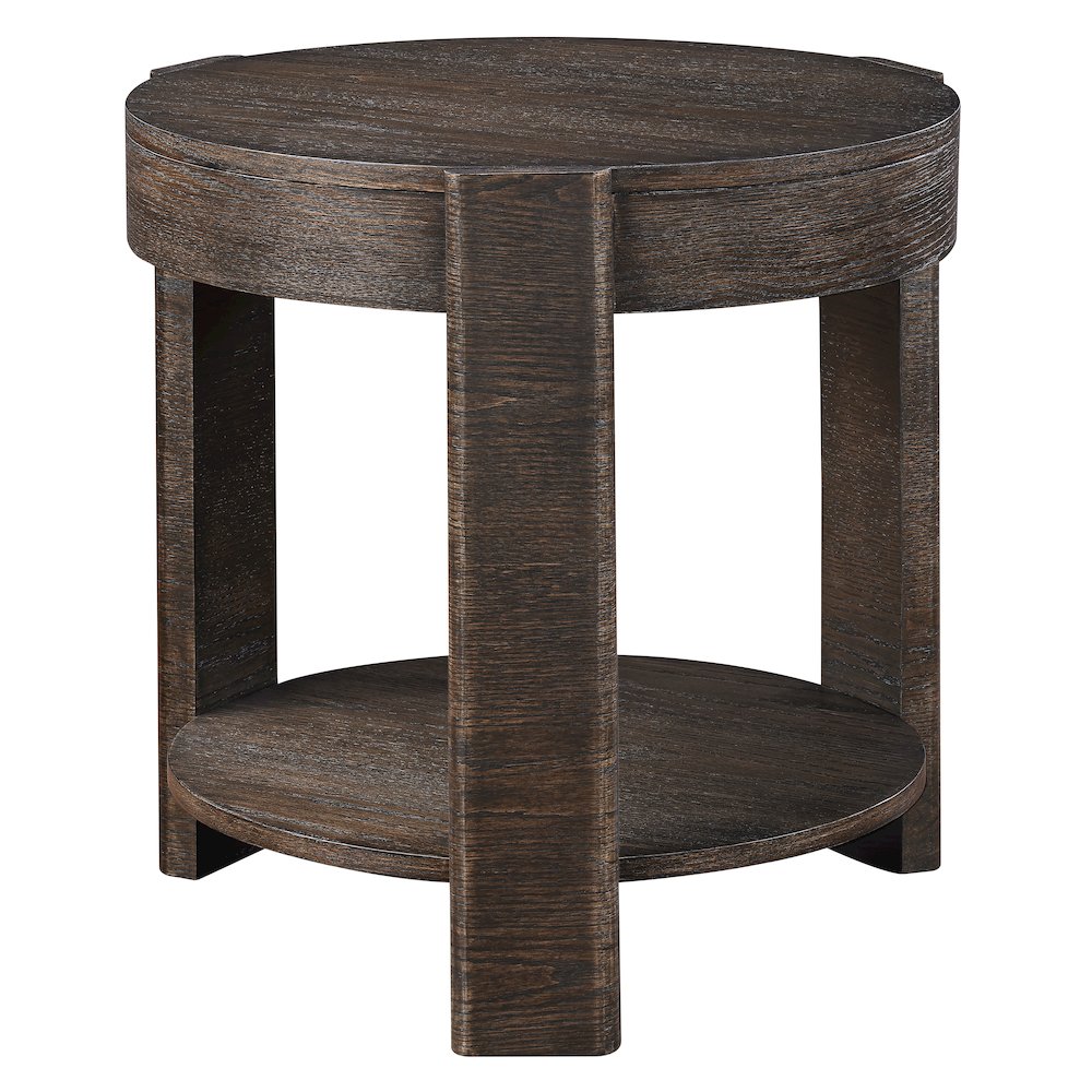 Salina Espresso Round End Table. Picture 3