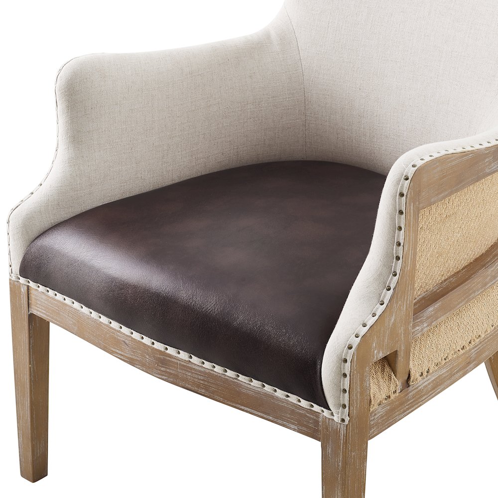 George Two Tone Wingback Accent Chair. Picture 4
