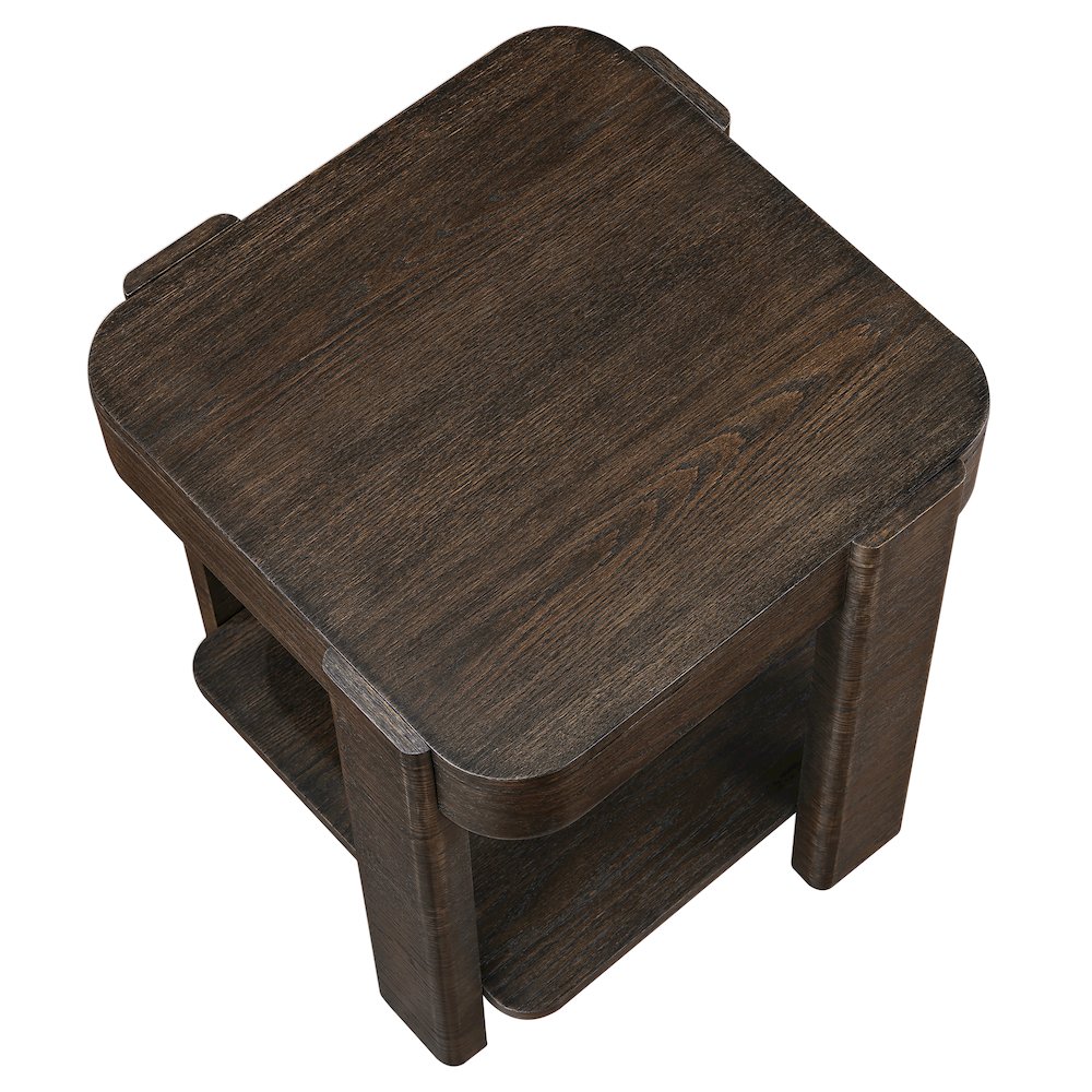 Salina Espresso Square End Table. Picture 6