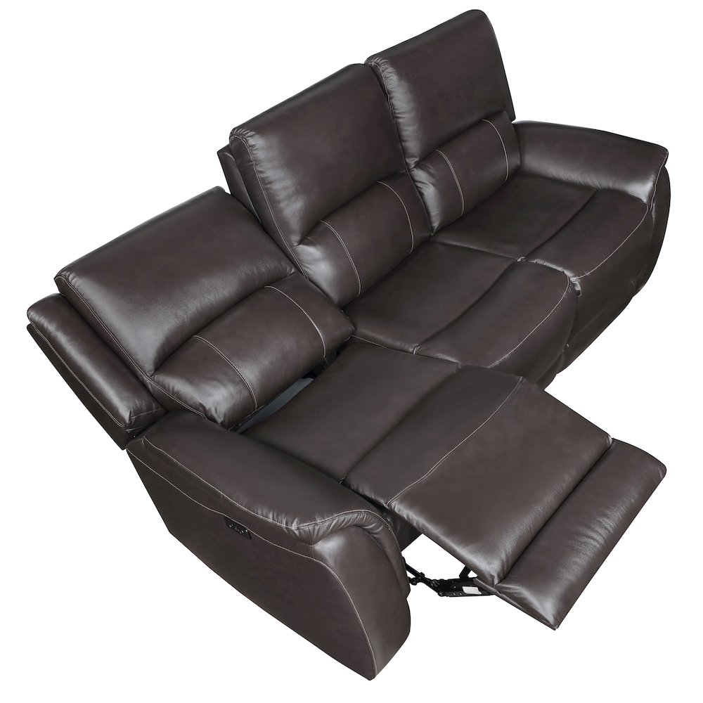 Alexandria Power Leather Reclining Sofa. Picture 9