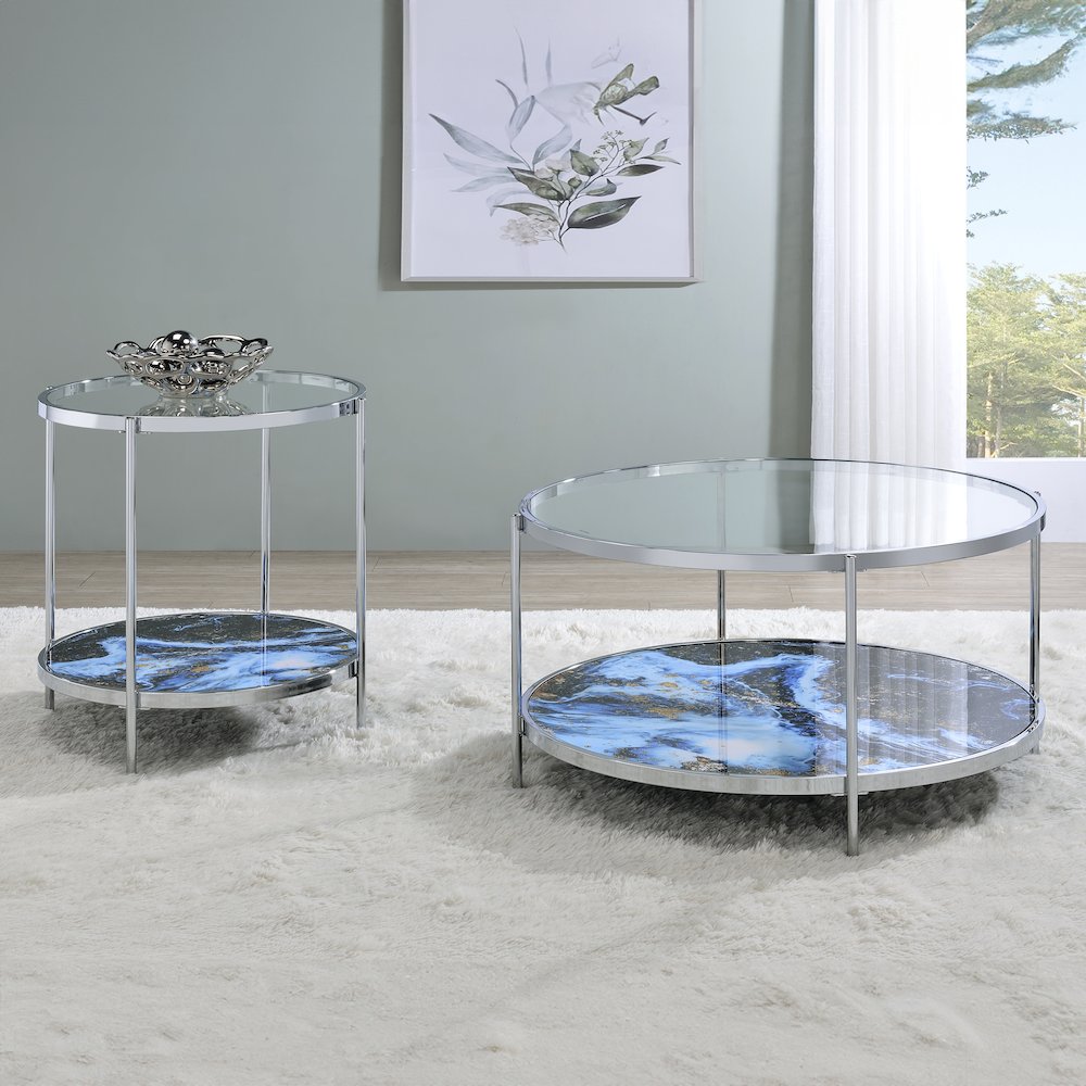 Averie Reversible Round Cocktail Table. Picture 9