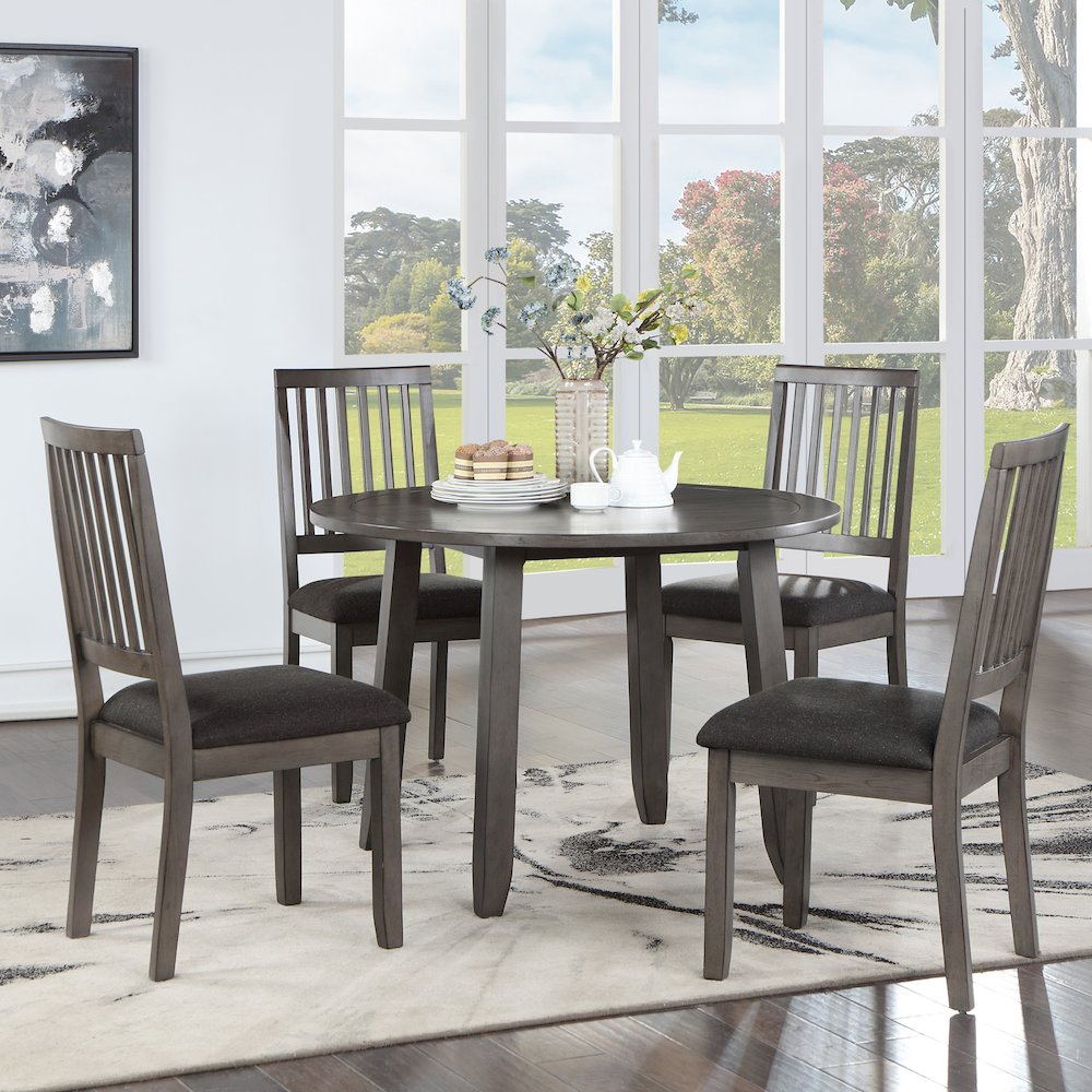 Yorktown 5pc Dining Set Grey. Picture 4