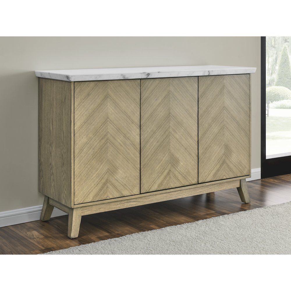 Vida White Marble Top Server. Picture 6