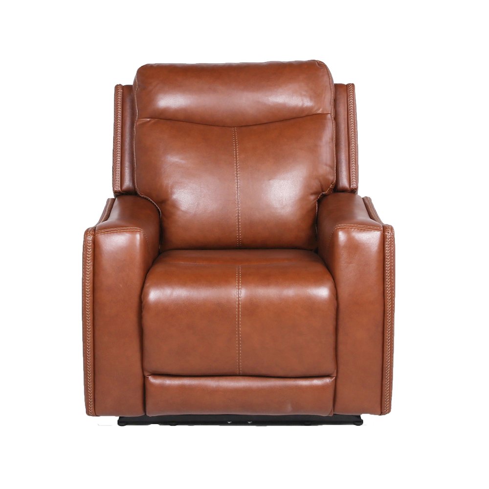 Natalia Power Recliner - Caramel Leather. Picture 3