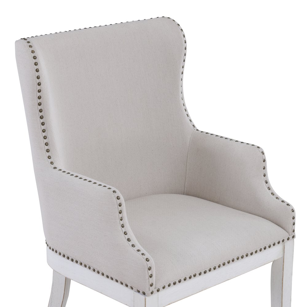 Warren Arm Chair, White. Picture 4