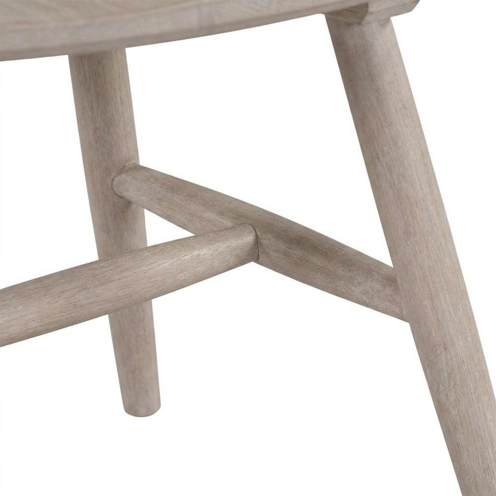Solid Rubberwood Dining Chair with Curved Back for Dining Room, Tan. Picture 7