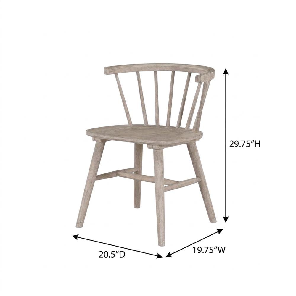 Solid Rubberwood Dining Chair with Curved Back for Dining Room, Tan. Picture 5