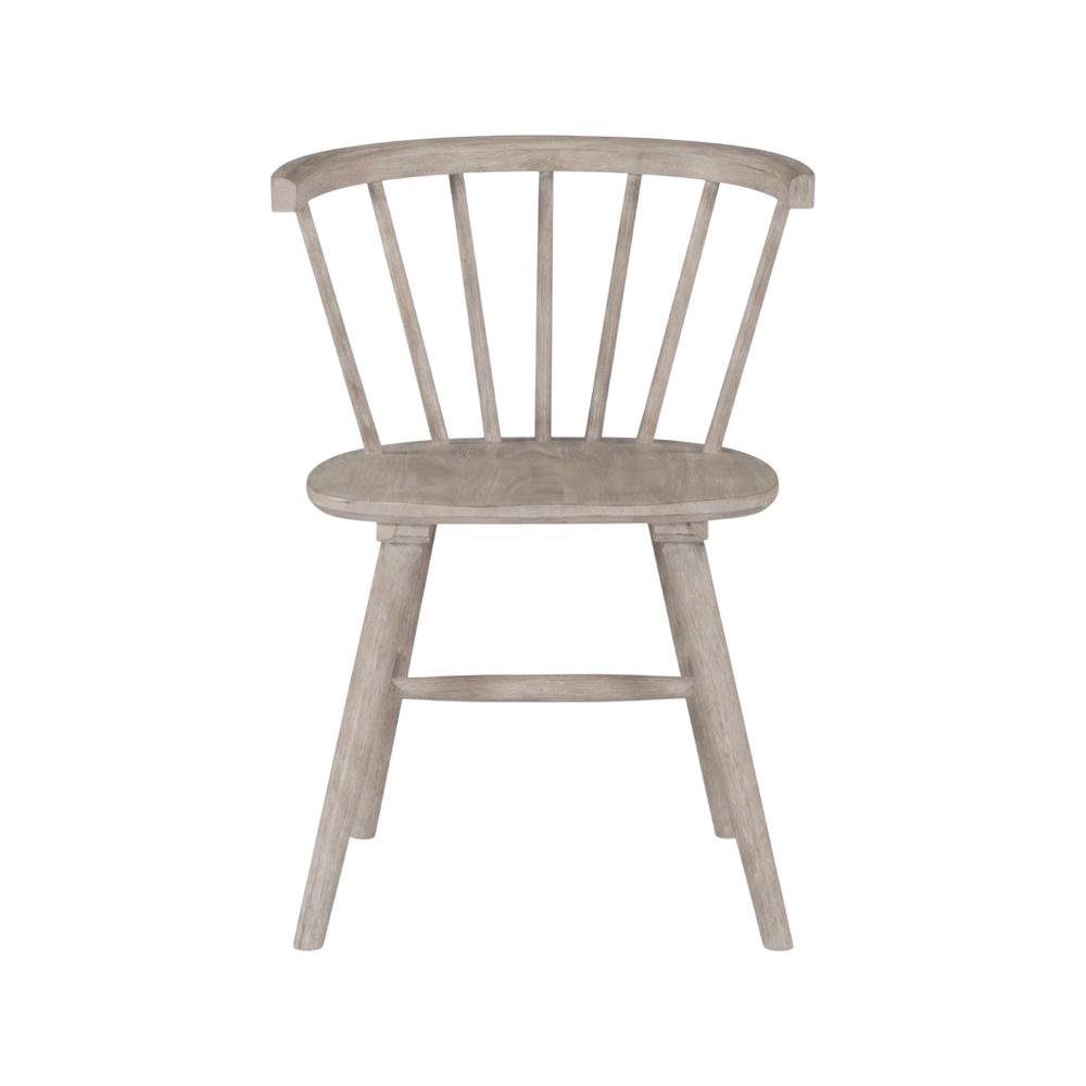 Solid Rubberwood Dining Chair with Curved Back for Dining Room, Tan. Picture 1