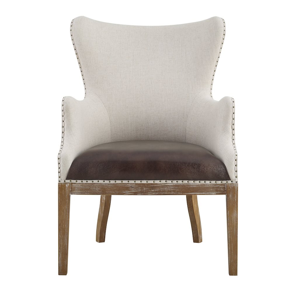 George Two Tone Wingback Accent Chair. Picture 2